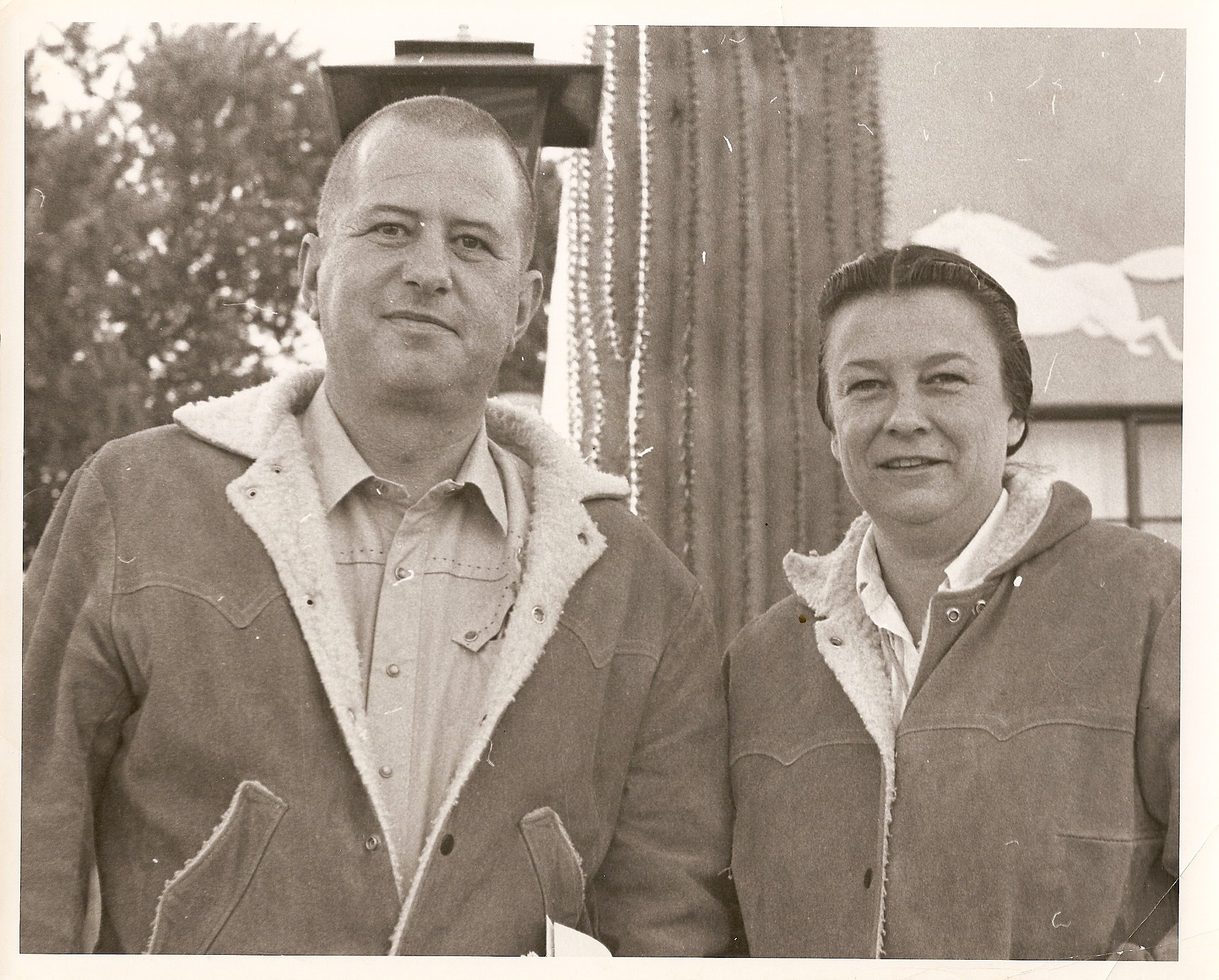 a man and woman standing together
