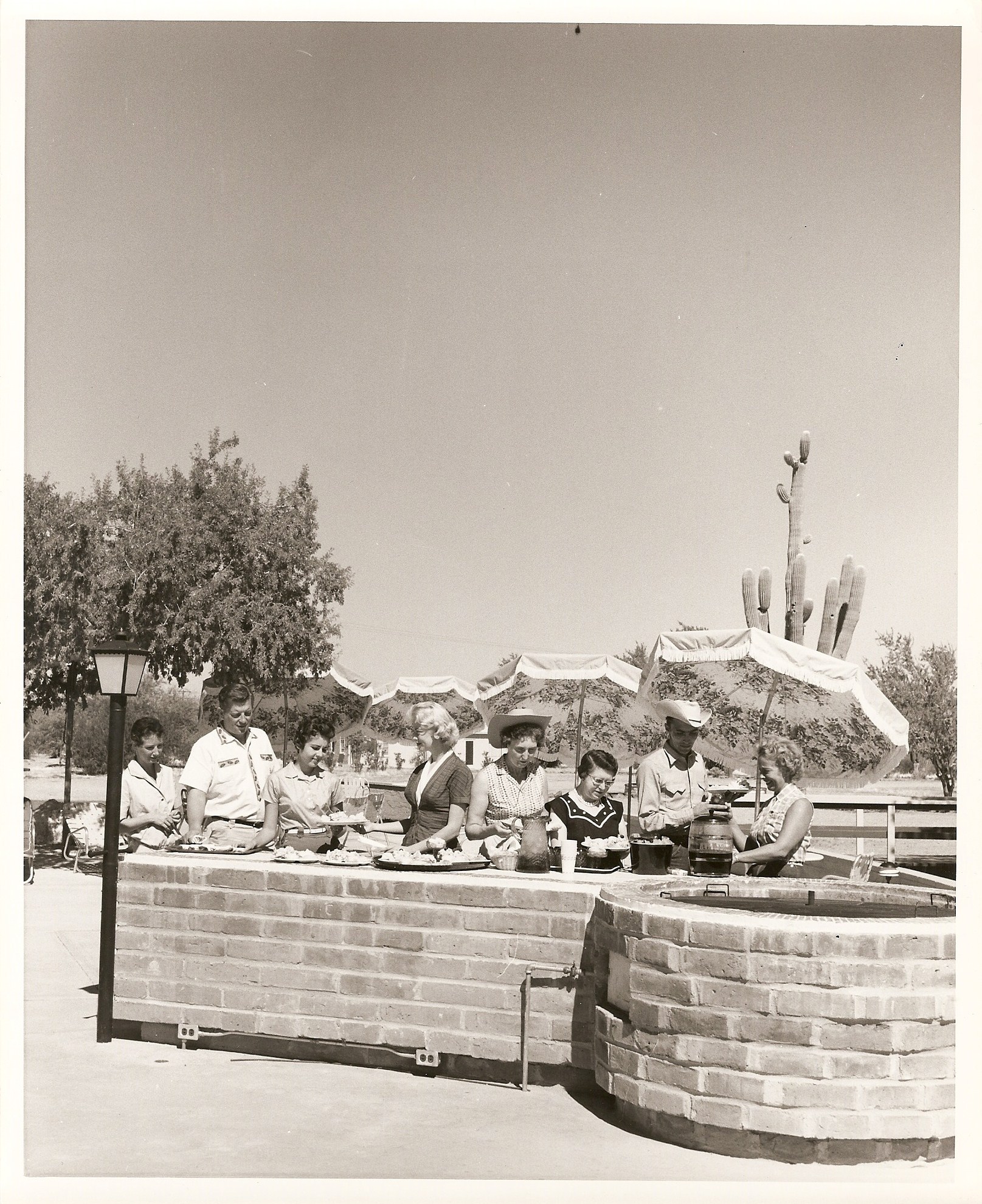 a group of people outside