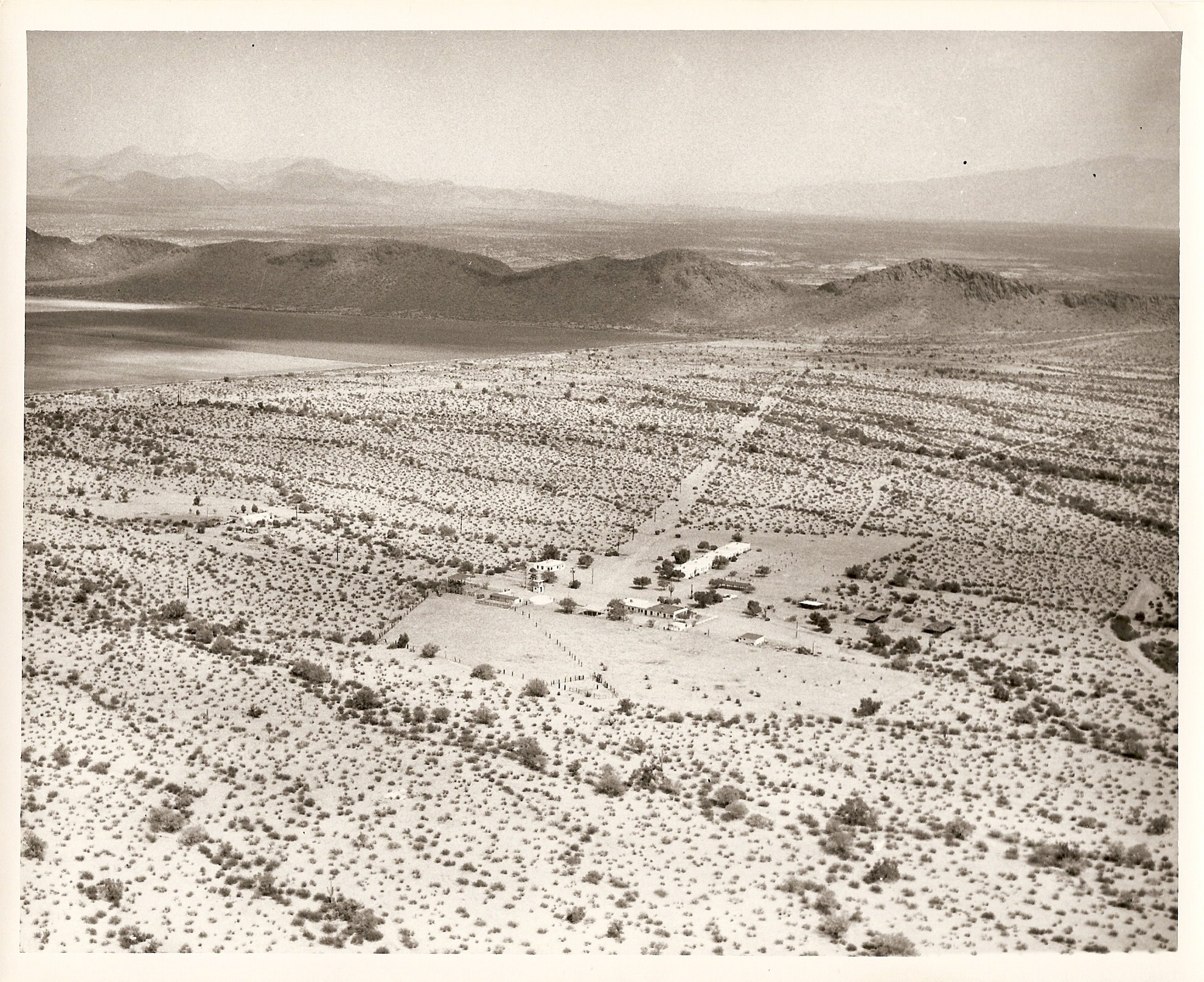 an aerial view of a desert landscape
