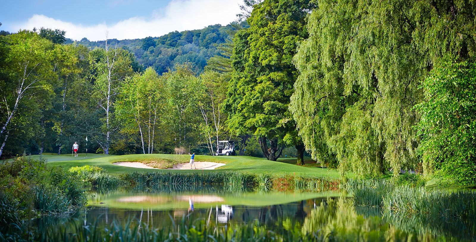 a person on a golf course