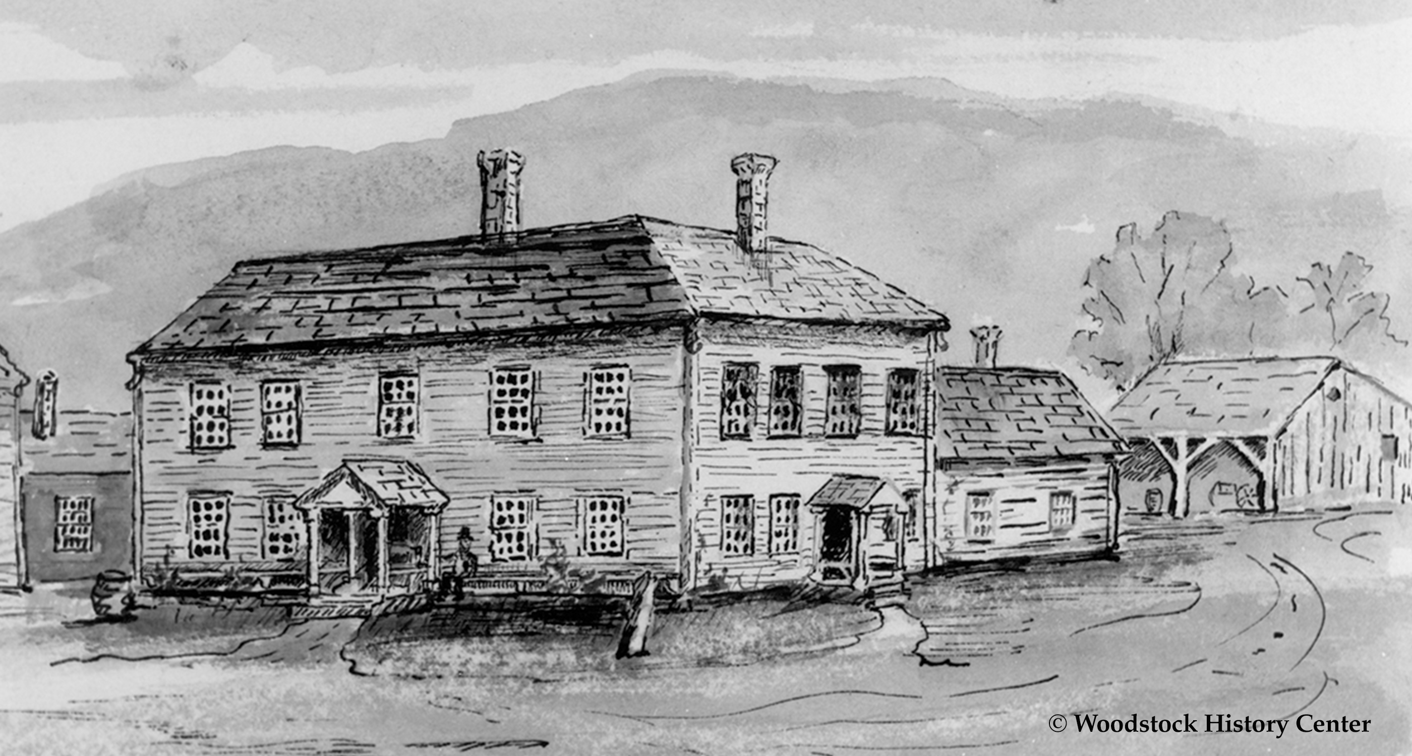 a drawing of a house