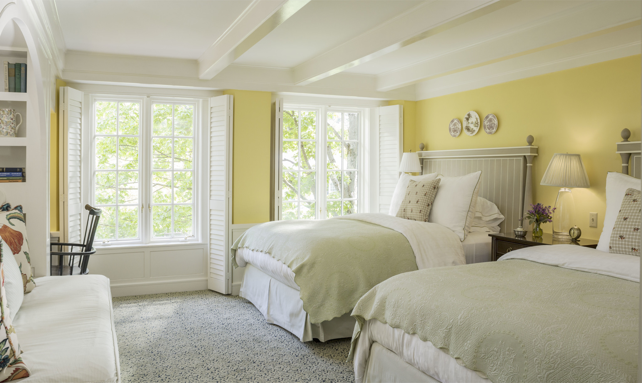 two beds in a room
