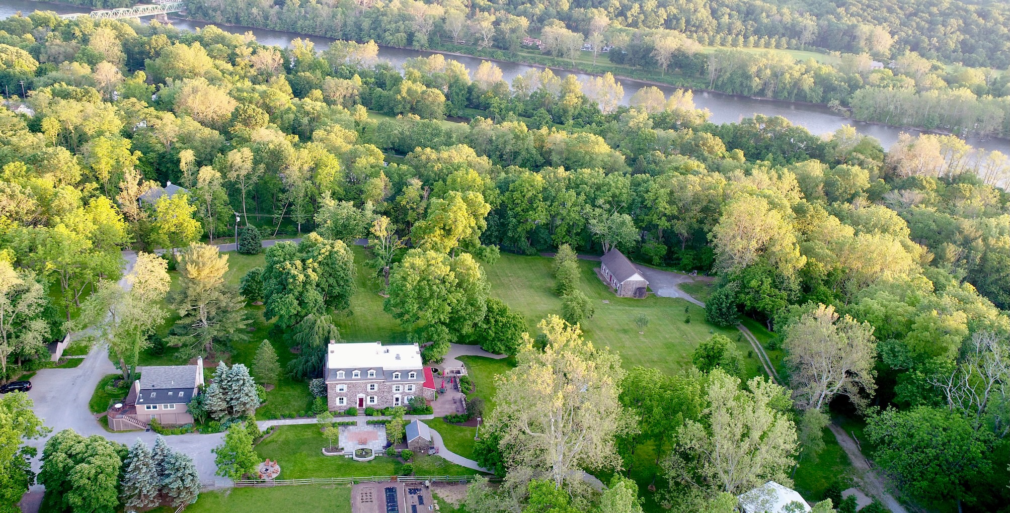 a house surrounded by trees